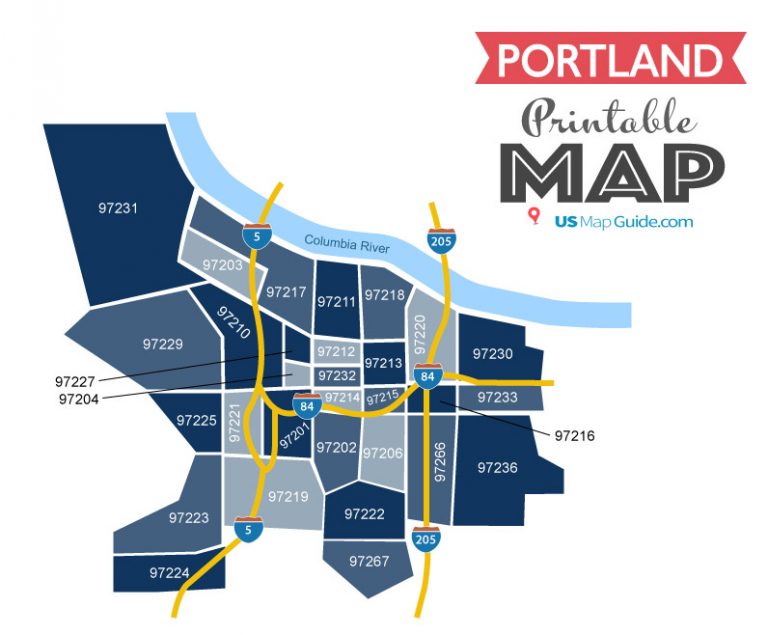 Portland Zip Code Map Updated 2022