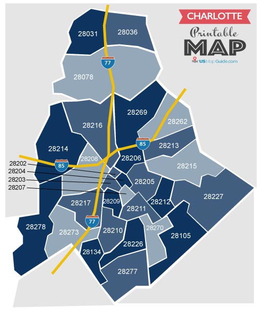 29 Map Of Charlotte Nc Zip Codes - Maps Online For You